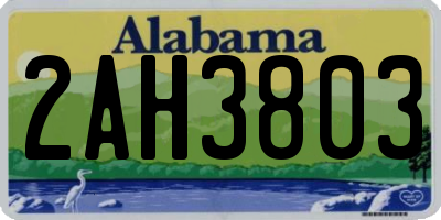 AL license plate 2AH3803