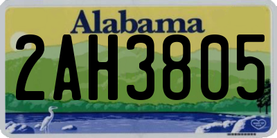 AL license plate 2AH3805