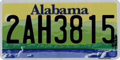 AL license plate 2AH3815
