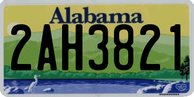 AL license plate 2AH3821