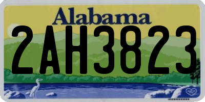 AL license plate 2AH3823