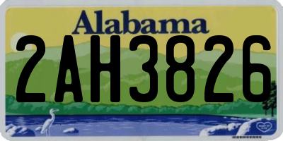 AL license plate 2AH3826