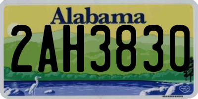 AL license plate 2AH3830