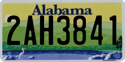 AL license plate 2AH3841