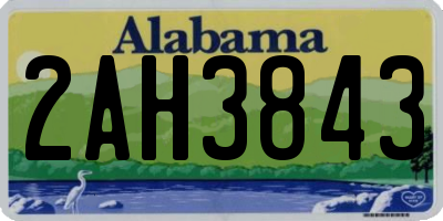 AL license plate 2AH3843