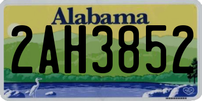 AL license plate 2AH3852