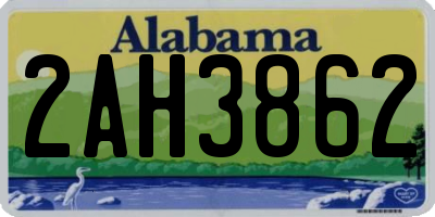 AL license plate 2AH3862