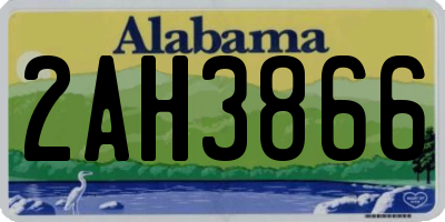 AL license plate 2AH3866
