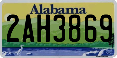 AL license plate 2AH3869