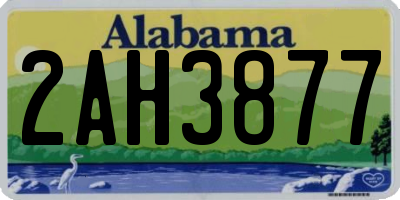 AL license plate 2AH3877