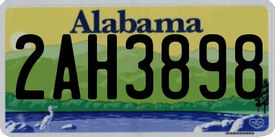 AL license plate 2AH3898