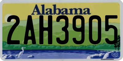 AL license plate 2AH3905
