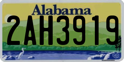 AL license plate 2AH3919