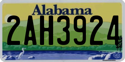 AL license plate 2AH3924