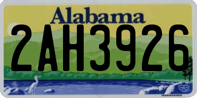 AL license plate 2AH3926