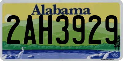 AL license plate 2AH3929