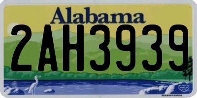 AL license plate 2AH3939