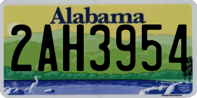 AL license plate 2AH3954