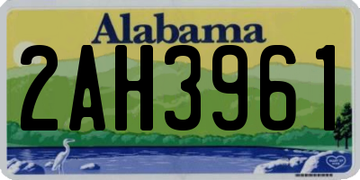AL license plate 2AH3961