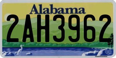 AL license plate 2AH3962