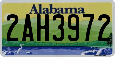 AL license plate 2AH3972