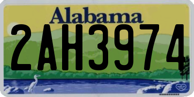 AL license plate 2AH3974