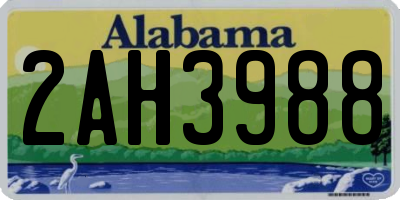 AL license plate 2AH3988