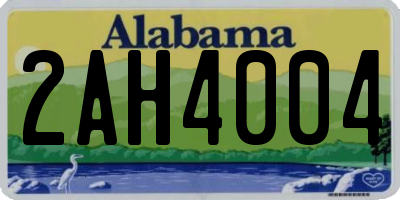 AL license plate 2AH4004