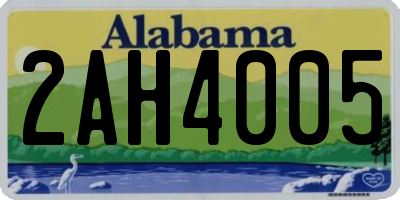 AL license plate 2AH4005