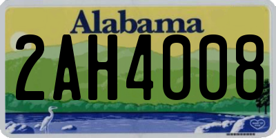 AL license plate 2AH4008