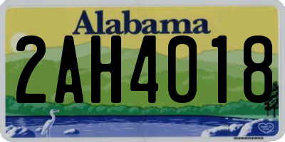AL license plate 2AH4018