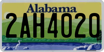 AL license plate 2AH4020