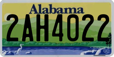 AL license plate 2AH4022