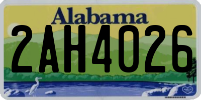 AL license plate 2AH4026