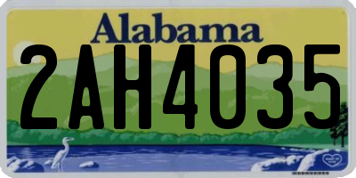 AL license plate 2AH4035