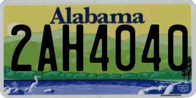 AL license plate 2AH4040