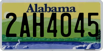 AL license plate 2AH4045