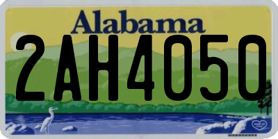 AL license plate 2AH4050