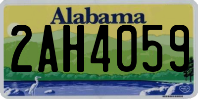 AL license plate 2AH4059
