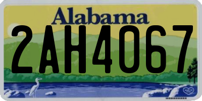AL license plate 2AH4067
