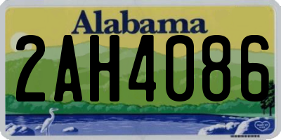 AL license plate 2AH4086