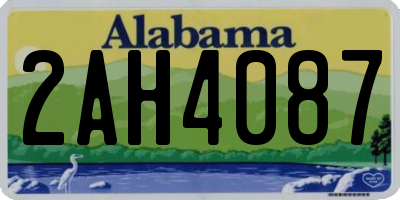 AL license plate 2AH4087