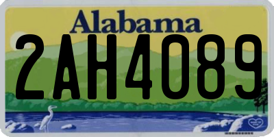 AL license plate 2AH4089