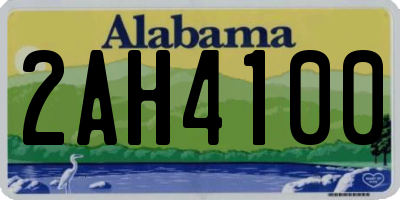 AL license plate 2AH4100