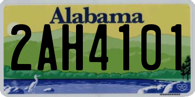 AL license plate 2AH4101