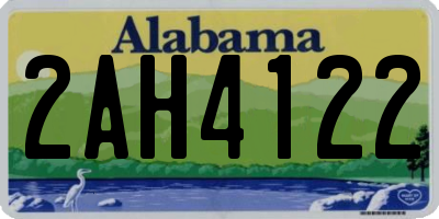 AL license plate 2AH4122