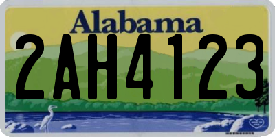 AL license plate 2AH4123