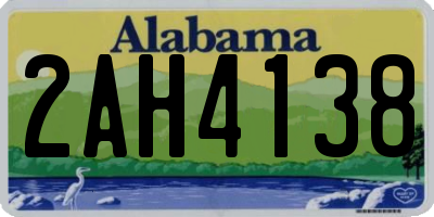 AL license plate 2AH4138