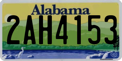 AL license plate 2AH4153