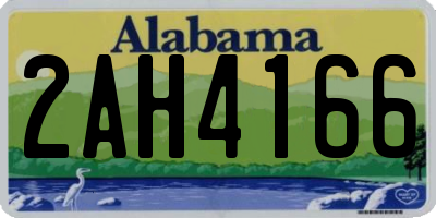 AL license plate 2AH4166